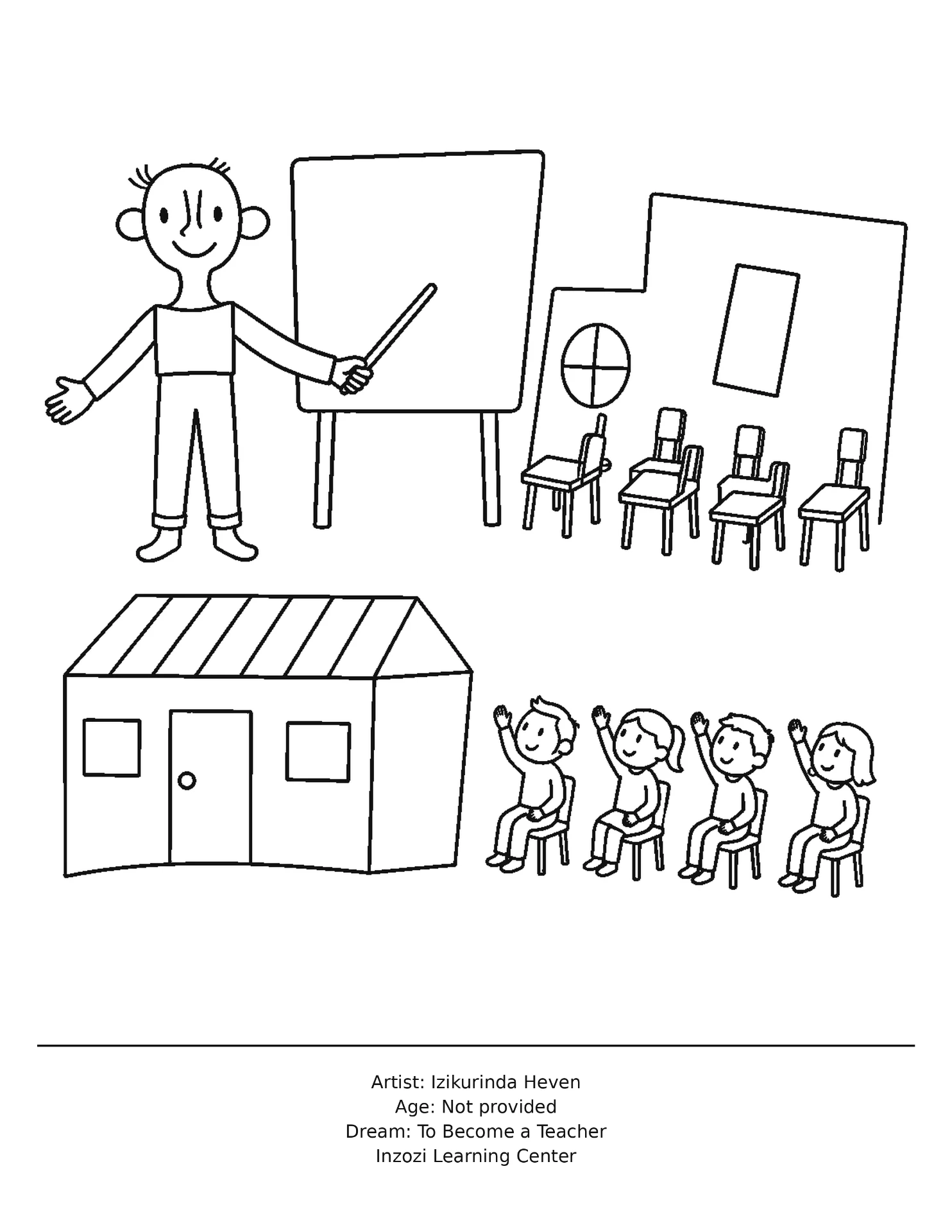 Coloring page: My Dream Is to Be a Teacher by Izikurinda Heven