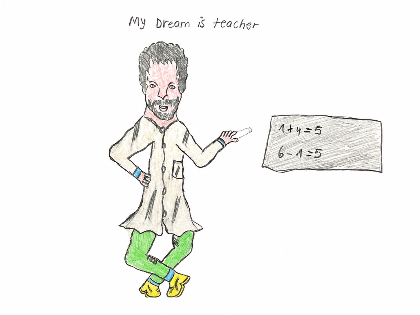 Artwork by Irakoze Fabrice showing their dream to be a teacher