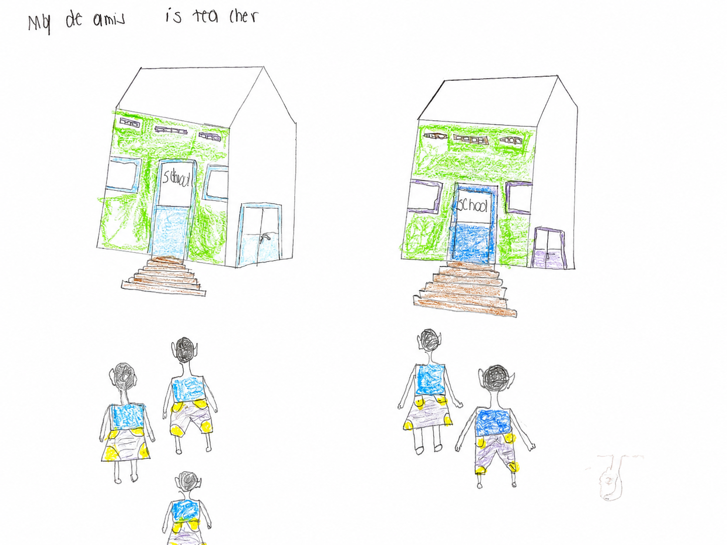 Artwork by Niyodusenga Elizabeth showing their dream to be a teacher